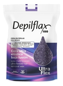 Depilflax  Воск синтетический пленочный, высокоэластичный в ГРАНУЛАХ Ultra Flex Мальва 1000 гр